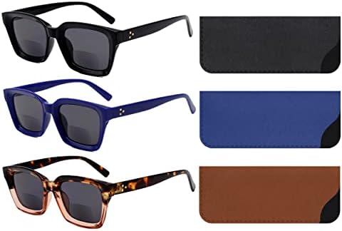 Дамски Бифокални очила за четене Yogo Визия, Модни Слънчеви Очила с UV400 в ретро стил, За четене На Открито С Калъф
