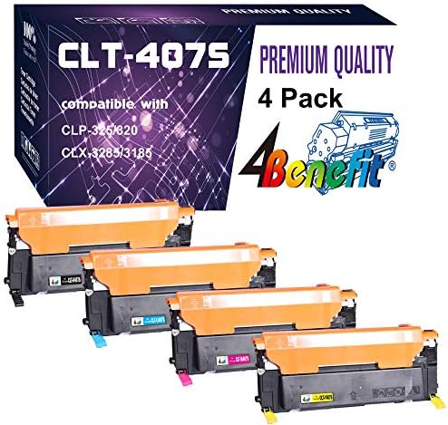 Тонер касета, съвместима с CLT-407S, 4 комплекта, 4 цвята, B + C + Y + M, CLT-K407S, CLT-C407S, CLT-M407S, CLT-Y407S, използван за лазерен