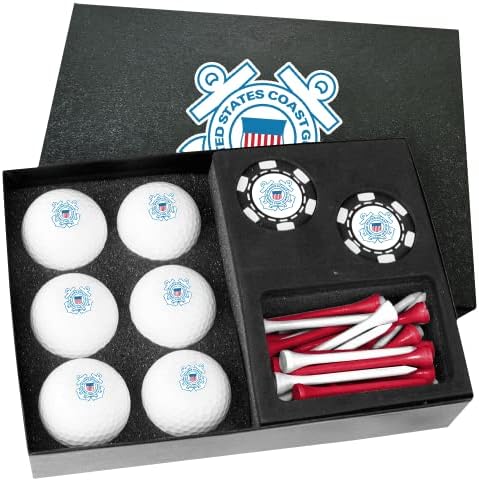 Подаръчен комплект Venture Golf Бреговата охрана на САЩ с Черни Покер чипове RD-1