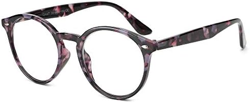 Cyxus Кръгли Очила За Четене, Блокиране на Синя Светлина, Реколта Прозрачни Лещи, които могат да увеличат използването на Очила
