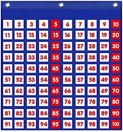 Покет таблица Eamay Hundreds със 130 карти с числа, Имат таблицата на дъската с номер 1-100 за занимания с учителите, в клас или за домашна