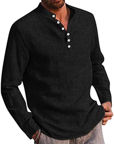 Летни приталенные ризи за мъже, мъжки обикновена риза с кръгло деколте, модни горната риза, с мъжка риза с дълъг ръкав и копчета
