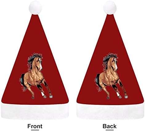Коледни шапки с красив кон, обемни шапки за възрастни, коледна шапка за празници, аксесоари за коледното парти