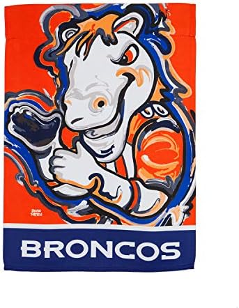 Отборните спортове Америка Denver Broncos Замшевый Градински Флаг 12,5 х 18 Инча Джъстин Патън