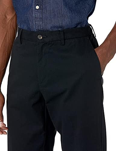 Мъжки панталони-chinos класически намаляване на Essentials с плоска предна част, които са устойчиви на бръчки (предлагат в модели