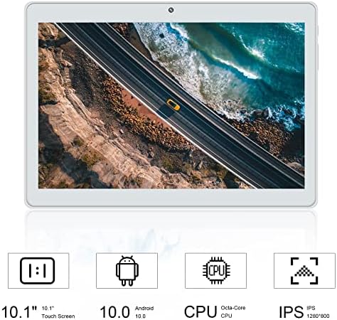 SZTPSLS Tablet 10.1-Инчов таблет на базата на Android 10,0 с два слота за SIM-карти 2 GB + 32 GB, Четириядрен процесор, IPS HD дисплей,