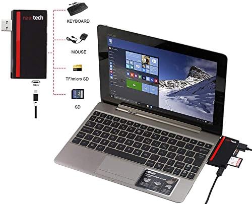 Navitech 2 в 1 Лаптоп /Таблет USB 3.0/2.0 на Адаптер-hub /Вход Micro USB устройство за четене на карти SD/Micro SD карта, Съвместима
