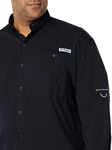Мъжки PFG Tamiami™ от Columbia™ II Риза с дълъг ръкав — Голям размер, Черна, Среден размер