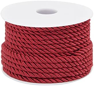 Червена Крученая памучни въжета за ресни с диаметър от 0,2 инча (18 ярда, 2 опаковки)