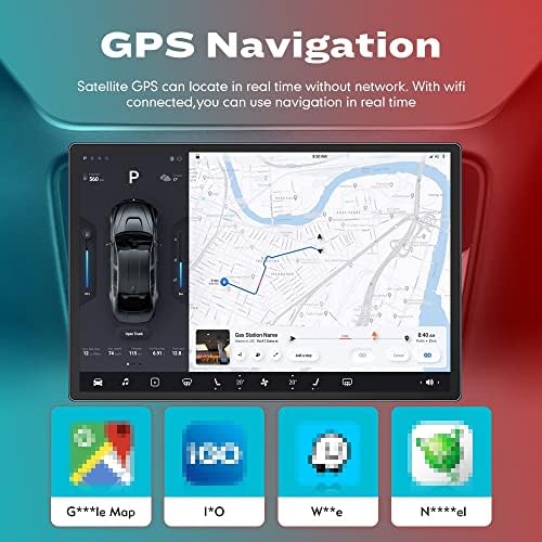 WOSTOKE 13,1 Android-радио CarPlay и Android Auto Авторадио Автомобилната Навигация Стерео мултимедиен плейър GPS Сензорен екран с RDS