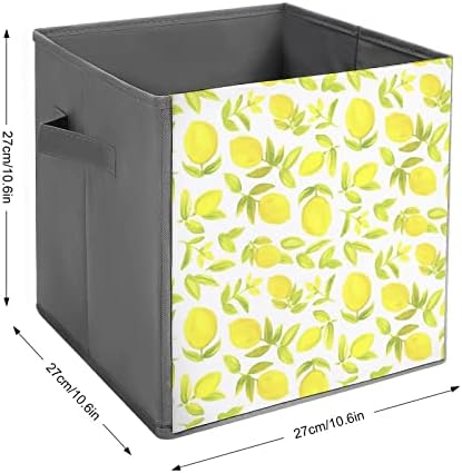 Жълто Канарче Художествен Сгъваема Кутия За Съхранение На Кубчета Организатор На Модни Тъканни Кутии За Съхранение На Вложки Кубични Кутии 11 Инча