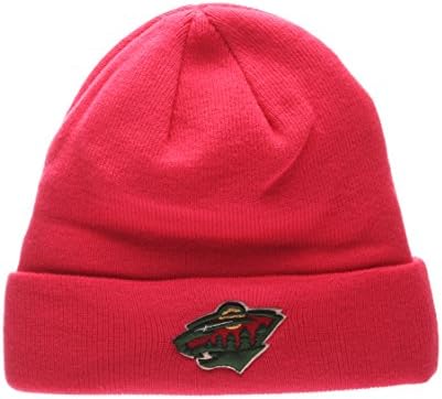 Дамски Ярко-Розова шапчица-бини с белезници Zephyr - Зимни Вязаная шапчица с белезници NHL Ladies