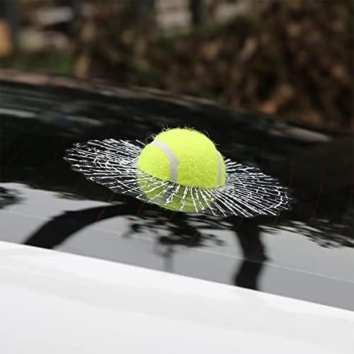 YGMONER 3D Моделиране Тенис, Голф, Бейзбол се Счупят Стъклото на Колата Стикер На Прозореца (Тенис)