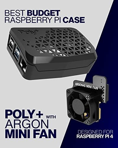 Корпус Аргон Поли + с вентилатор и радиатор с PWM-горивото за Raspberry Pi 4 | Сменяеми върха