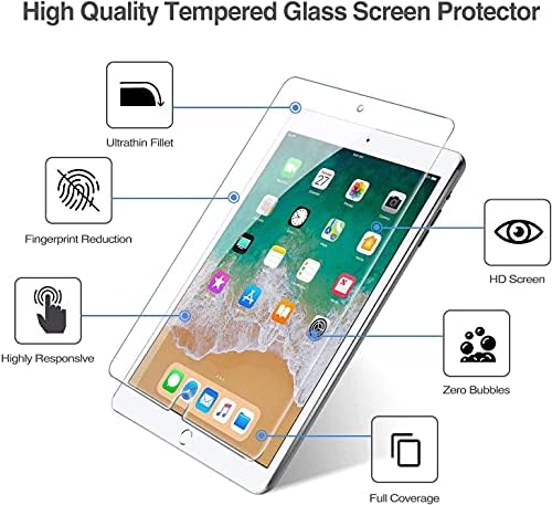 TSQ Калъф за iPad 6-ти 5-то Поколение 9,7 Инча 2017 2018 със Стъклен Защитно Фолио за деца и Момчета