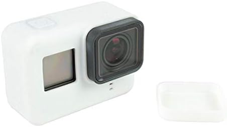 Силиконов Защитен Калъф за екшън-камера Go Pro + Капак на обектива, Аксесоари за Gopro Sleeve за GoPro Hero 5 6 7, Бял
