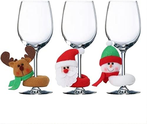 Коледни Капачки за Бутилки Вино с Джуджетата, Чанти за бутилки Вино с Дълга Брада на Дядо Коледа, 1 Опаковка Коледа рокли, Декоративни