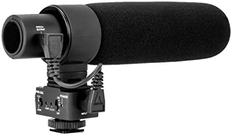 Digital enhanced суперкардиоидный микрофон с ЦПУ (стерео/пушка) с ръчен Dead Cat Wind Muff (включва и адаптер за 2,5 мм) Съвместим с Fujifilm X70