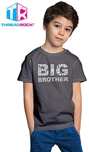 Младежка тениска Threadrock Big Boys'Big Brother Книгопечатане с типографией на Големия брат