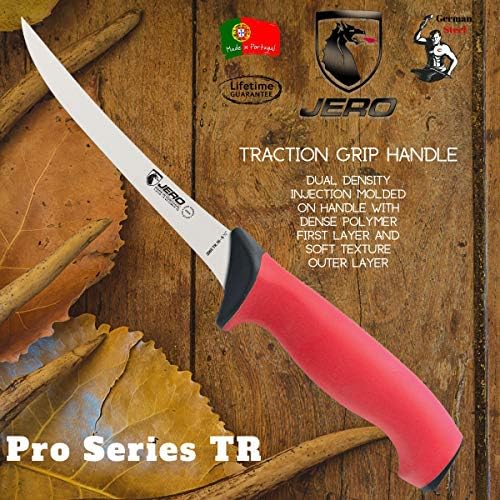 JERO TR 6 Извит Обвалочный нож с издърпване празно изземване и без хлъзгане дръжка от Сантопрена