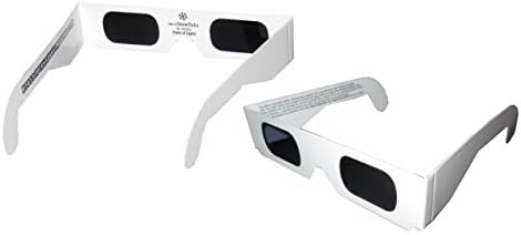 Дифракционные очила - Фигура във формата на снежинки, с 5 Стъкла - Прости Бели Външни Картонена рамка