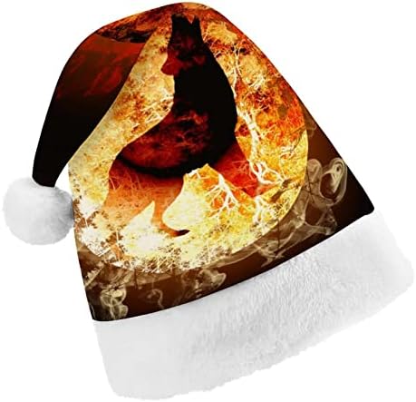 Огнено Вълк, Заключена в Лунната Коледна Шапка на дядо коледа за Червена Коледна Шапка Празнични Сувенири и Коледни Празнични