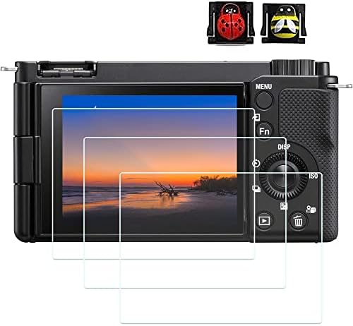 Защитно фолио Alpha ZV-E10 за Sony Alpha ZV-E10 ZV-1F ZV-1 за видео блог-камера (3 опаковки), филм от закалено стъкло PCTC 0,3 мм твърдост-9H,