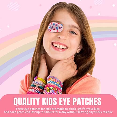 Panelee, 90 бр., Самозалепващи Превръзки на очите за деца, Блокер Светлина, Сладък Дизайн За Момичета, Памучни Самозалепващи