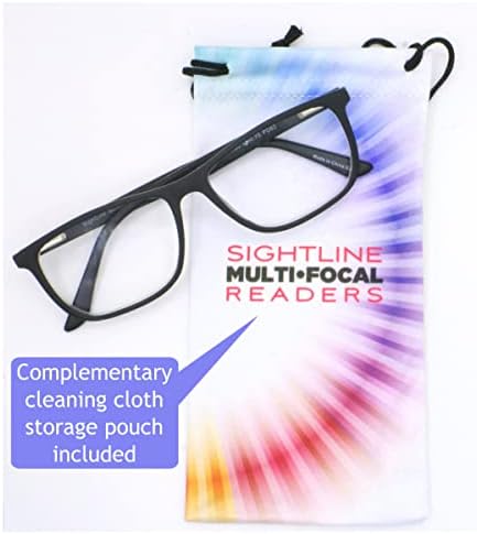 Многофокусные очила за четене Sightline Six-006 - Дограма-високо качество -за Среден и голям размер, с увеличаване на 2,50