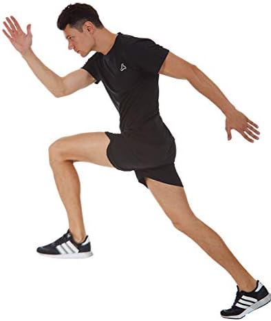 Мъжки спортни къси панталони SILKWORLD, Ластични Шорти за бягане, бързо съхнещи Леки Летни къси Панталони с джобове с цип (опаковка от