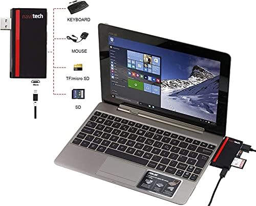 Navitech 2 в 1 Лаптоп /Таблет USB 3.0/2.0 на Адаптер-hub /Вход Micro USB устройство за четене на карти SD/Micro SD слот, Съвместим с