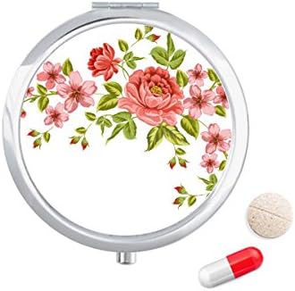Червени Рози Модел Цветя, Растения Калъф За Хапчета В Джоба Кутия За Съхранение На Лекарства Контейнер Опаковка