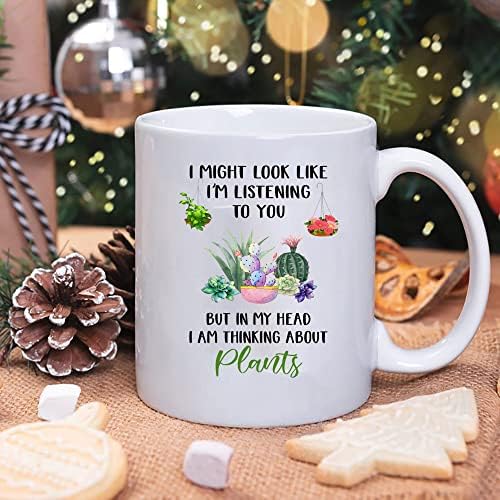 Кафеена чаша за ръчно изработени FWU АЗ мисля за растенията - най-Добрите подаръци За Любительницы растения, мама-растения, Лейди-растения
