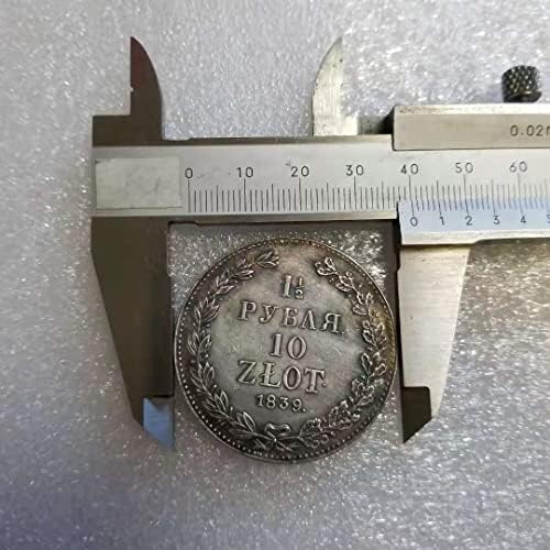 Старинни Занаяти 1839 Полша (Русия) Чужди Възпоменателни Монети Сребърен долар