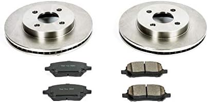 Комплект за подмяна на предните спирачки Power Stop KOE1604 Autospecialty-Оригинални Спирачни дискове и Керамични спирачни накладки