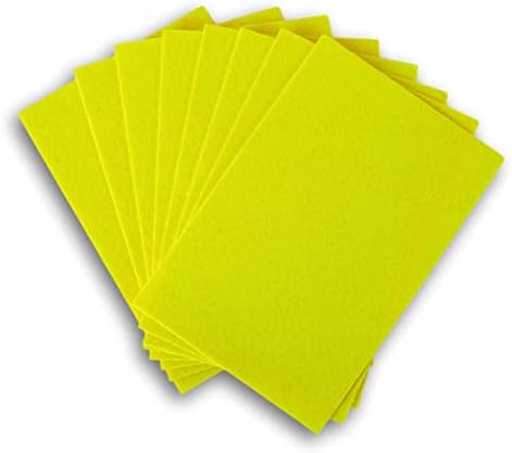 Комплект за шиене от филц Направи си сам - обикновена пакети за листа - 6 x 9 инча - 8 карата (жълт)