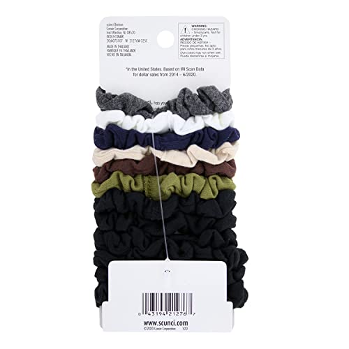 Еластични ленти за коса Scunci различни цветове (12 парчета, неутрално асорти)