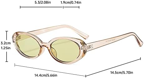 2023 Нови Квадратни Слънчеви очила Котешко око за Жени в Модерен Стил Ретро Овални Очила (Кафе, Един размер)