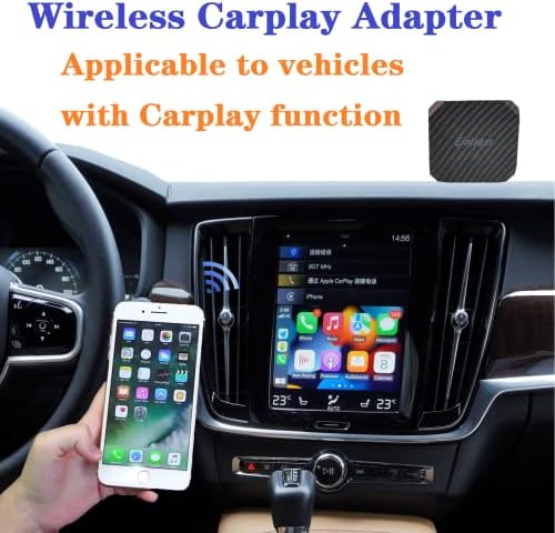 Безжичен адаптер CarPlay Einfrem за iPhone - Активатор за OEM-автомобили Кабелна CarPlay - Apple Plug & Play CarPlay Dongle с ниска латентност,