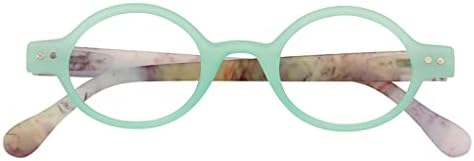 N/A Рамки за очила за четене, Дамски слънчеви Очила, Прозрачни Кръгли Очила, Мъжки Стилни (Цвят: D, размер: + 200)