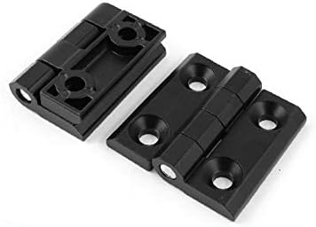 X-DREE 2 бр. Винтове За закрепване на черно метална кутия шкаф, Врата на панта 60 mm x 60 мм (2 бр. Tornillo за монтаж на метални негритянских
