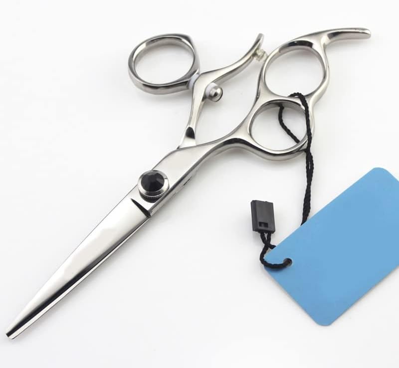 Ножица за подстригване на коса, 5,5-инчов ножица за лява ръка за подстригване професионална ножица с въртяща се дръжка