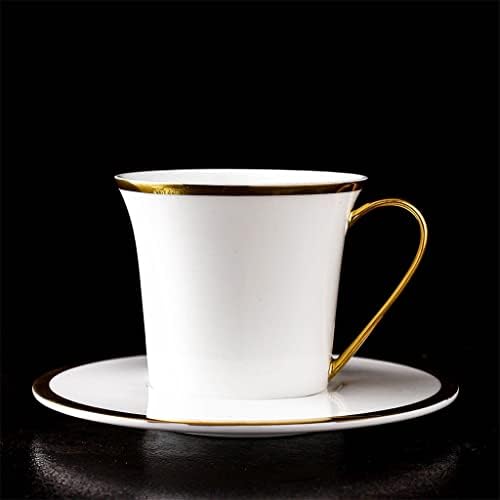Чашата за кафе В Европейски Стил, Ръчно Рисувани, Златна Линия, кана за Кафе, утайка от Чаша, Чиния, Комплект Лъжици, Керамична