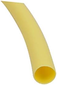 X-DREE Polyolefin пожароустойчива тръба жълто на цвят, с вътрешен диаметър 1 м 0,2 инча за ремонт на кабели (Tubo ignífugo de poliolefina