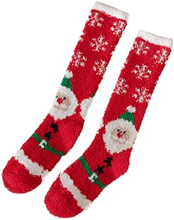 Коледни чорапи за Жени, Забавни Цветни Памучни Празнични Чорапи, Забавни Джаджи, Чорапи за Екипажа, Весели Коледни Чорапи