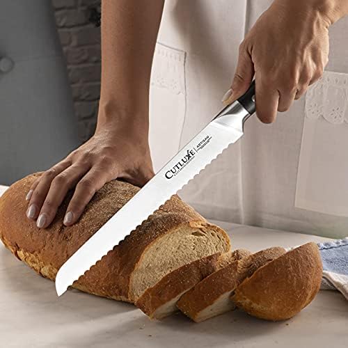Комплект ножове за нарязване на хляб и зеленчуци Cutluxe – Фалшиви Высокоуглеродистая немска Стомана – Остър е като бръснач
