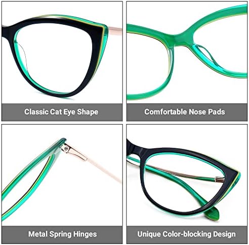 Zeelool Модни Рамки за очила Cat Eye за Жени с безрецептурными Прозрачни лещи ZWA054898