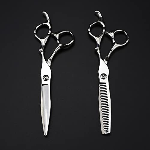 Ножица за подстригване на коса, 6-инчов професионален Японски ножици от стомана 440c, сребърни ножици за коса, фризьорски инструменти