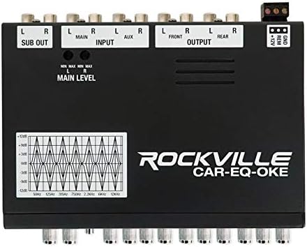 Авто Еквалайзер Rockville-Oke Car Audio 7-Бандов Еквалайзер с Bluetooth + Микрофонным вход за Караоке