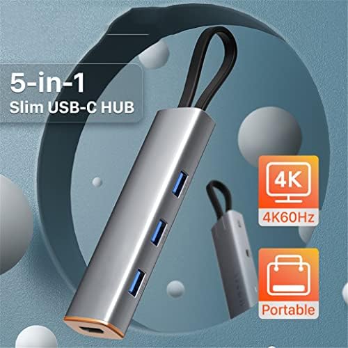 SDFGH CABLETIME Multi 5 в 1 USB HUB Type C с поддръжка на 4K 60 Hz, Съвместим с USB 3.0 PD 100 Вата за PC Air